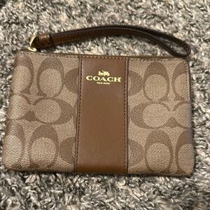 Coach Brown Wristlet